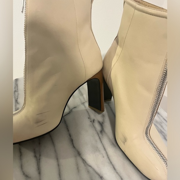 Rag & Bone Ellis Cream Leather Tabi Style High boots with Zipper 38 / 8.5 $770 - Picture 9 of 13